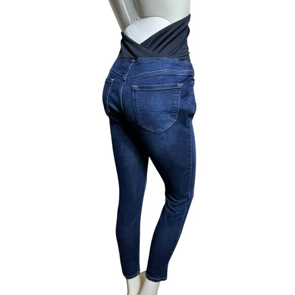 Isabel Maternity Skinny Jeans Size 2/26R Dark Wash Over-Belly Panel Fair Trade - Picture 16 of 16